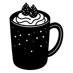 Christmas  Warm Cocoa Mug with white background