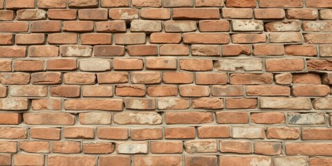 Obraz premium Variety of brick textures including weathered, rough, and aged, facade