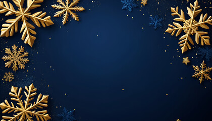 Abstract blue christmas background  ornaments and snowflakes background.