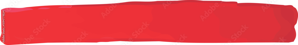 Poster red highlighter stroke. underline marker color element
