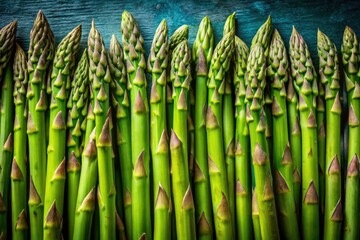 Fototapeta premium Architectural Photography of Green Asparagus: A Unique Blend of Nature and Design, Capturing the Textures, Colors, and Patterns of Asparagus in an Artistic and Inspirational Setting