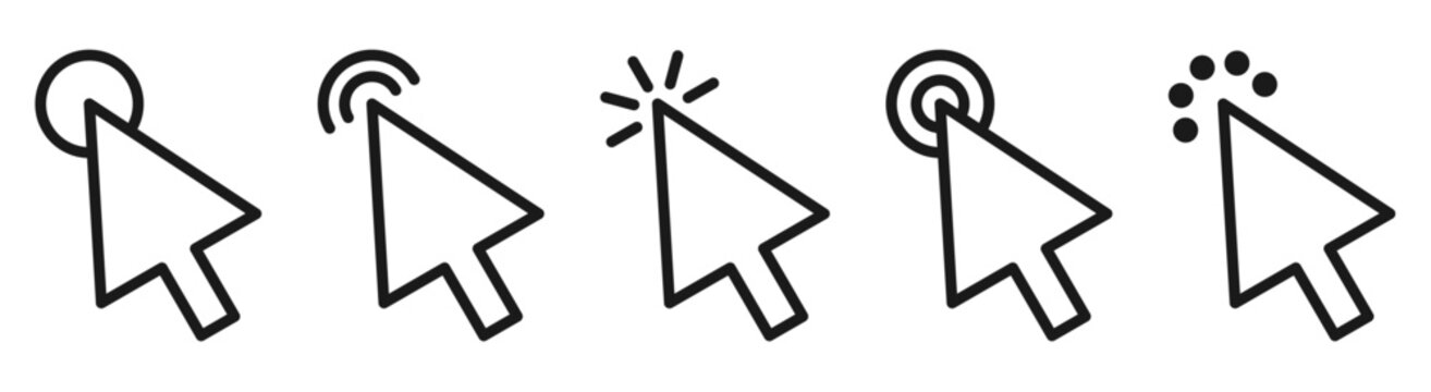 outline mouse arrow cursor pointer icon