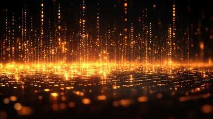 Digital Rain: A Symphony of Light and Data