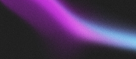 Grainy black dark purple-blue gradient background blazing blue light and noise texture effect banner in the background