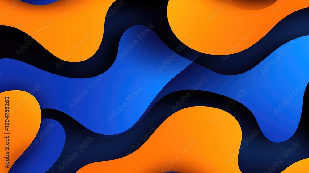Poster flowing waves and vibrant gradients create a mesmerizing backdrop, perfect for enhancing branding or