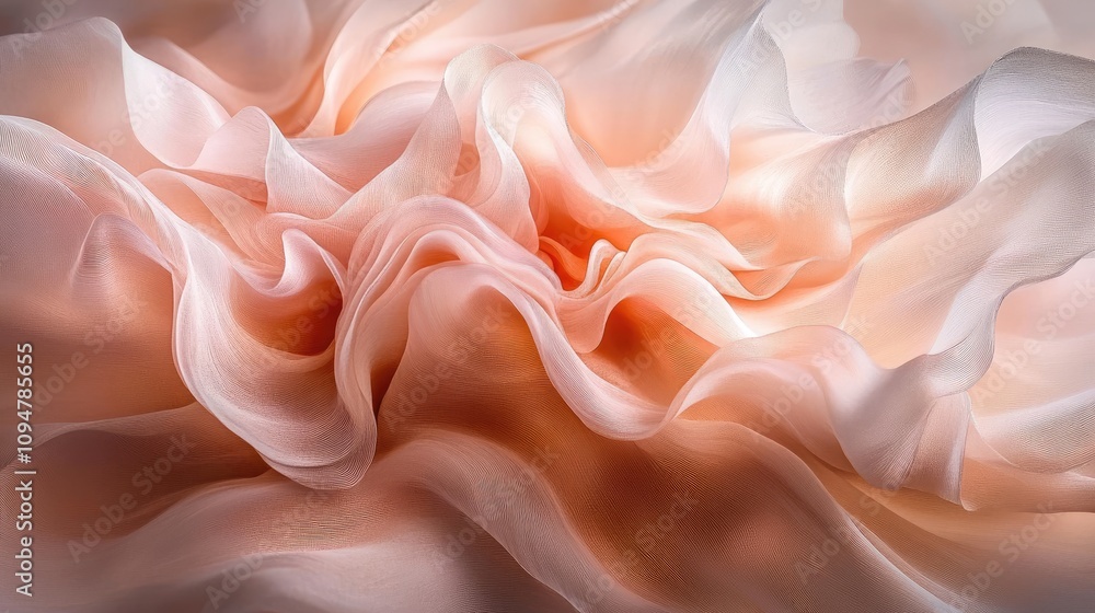 Poster this vibrant abstract composition showcases flowing waves and soft gradients in a harmonious blend o
