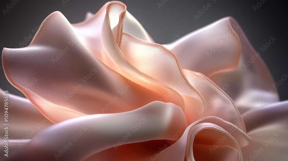 Aufkleber soft pastel waves seamlessly blend into a harmonious abstract background, creating an elegant and mo