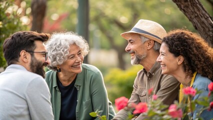 Closeknit groups form bonds over shared interests exchanging enthusiastic insights about their unique identities and connections to nature.