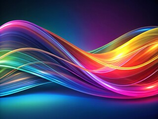 Fototapeta premium Abstract Colorful Modern Stream Wave Lines in Motion with Futuristic Technology Design for Dynamic Backgrounds and Creative Projects
