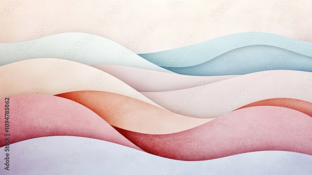 Poster this captivating abstract background features flowing waves and smooth gradients, showcasing a blend