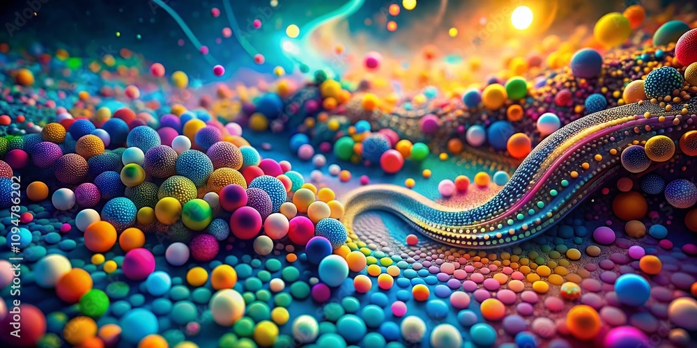 Poster abstract dots and worm pattern background in soft color tones for urban exploration photography with
