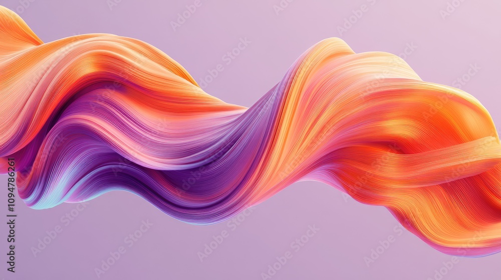 Poster vibrant waves of color flow effortlessly across the canvas, showcasing smooth gradients and textural