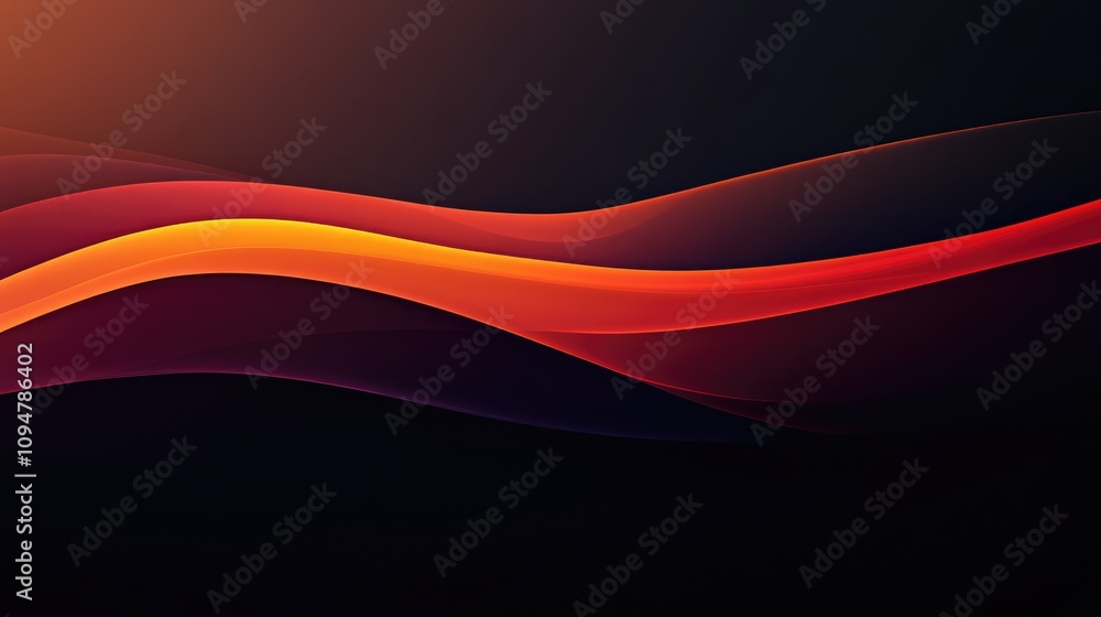 Aufkleber this abstract background features fluid waves in warm hues, creating a sophisticated visual experien