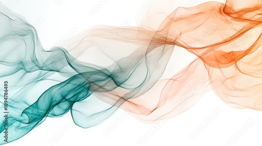 Poster dynamic waves of rich colors intertwine seamlessly, showcasing smooth gradients and intricate textur