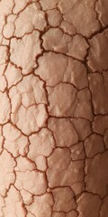 Naklejka premium Close-up of rough, cracked skin texture symbolizing physical pain and discomfort, rough