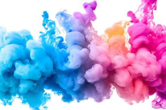 Abstract Colorful Ink Swirls: A Vibrant Symphony of Hues - Powered by Adobe
