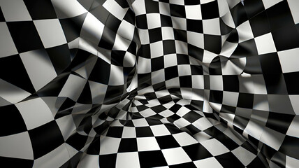 A checkerboard pattern distorted with smooth curves. Background/Wallpaper