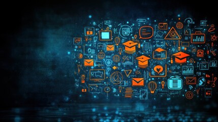 Obraz premium Digital Education Concept