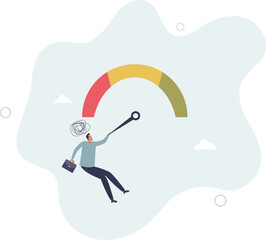 Poor performance employee, bad rating evaluation, credit score, assessment, performance review, failure worker or credit score concept.flat characters.