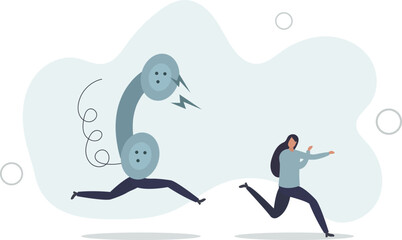 Customer complaint, dissatisfaction from product or service problem, angry feedback from client concept.flat characters.