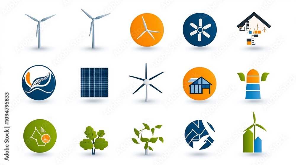 Poster minimalist and modern infographic design featuring 15 simple icons related to sustainable living pra
