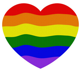 rainbow heart transparant background 