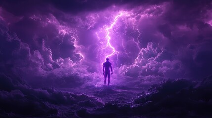 Fototapeta premium storm. Purple. Bolt 
