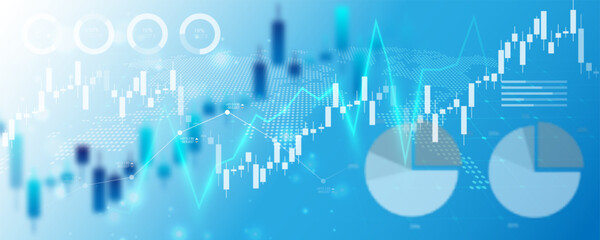 Business graph analysis concept background image, stock market rise and finance