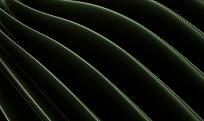 Moody Emerald Gradient Composition with Sweeping Curved Forms