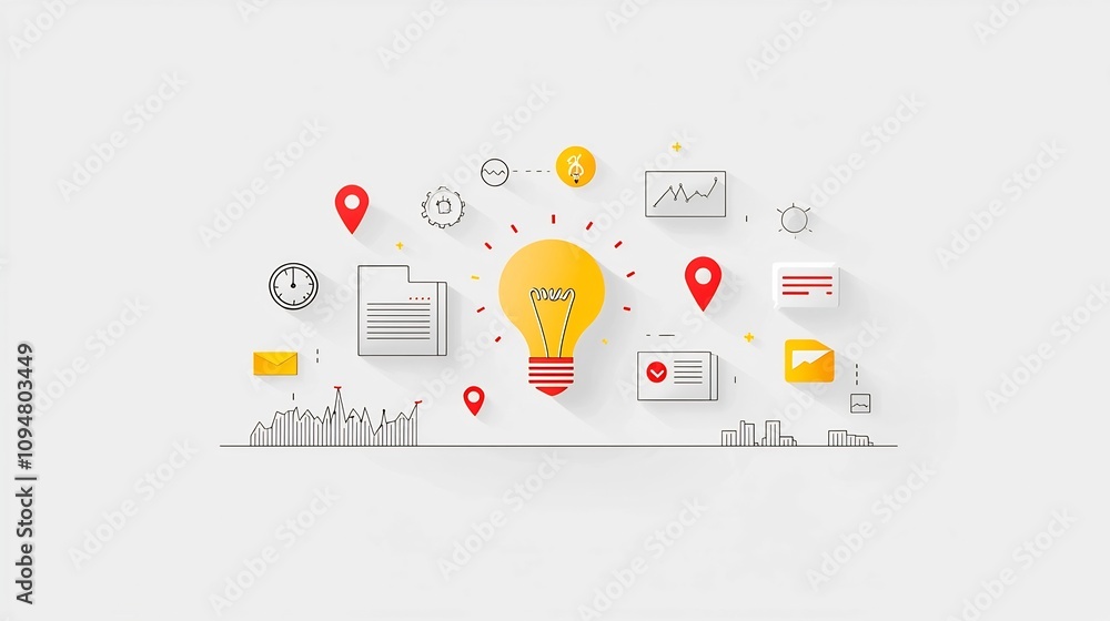 Poster Outline set of 15 digital marketing icons illustrating various business strategies project timelines production workflows and achieving goals for successful business growth and development