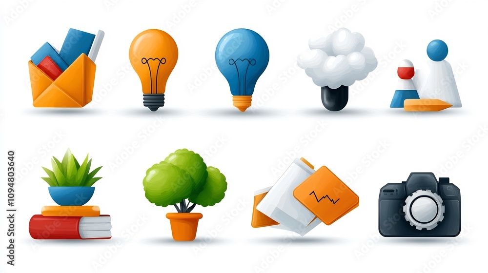 Aufkleber Detailed set of 15 line art icons representing various digital marketing concepts such as workflow optimization production and achieving business success  These simple modern