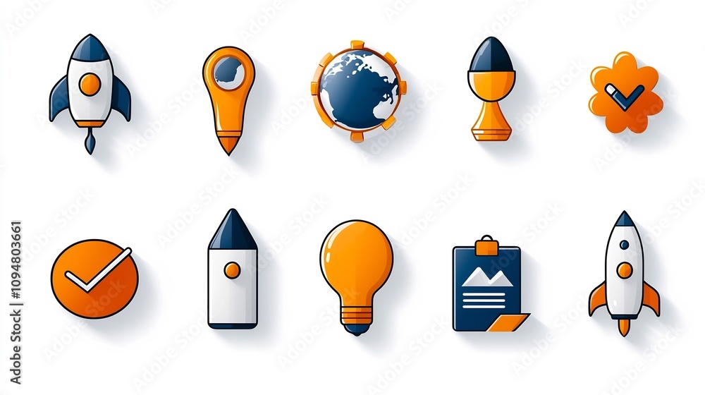 Poster Collection of 15 digital marketing workflow optimization and business success concepts represented in a outline icon set  The icons depict various elements of digital marketing strategy technology