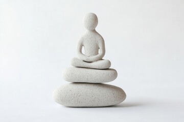 A tranquil stone sculpture representing meditation and inner peace.