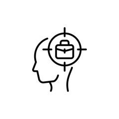 Workaholic outline icons, minimalist vector illustration ,simple transparent graphic element .Isolated on white background