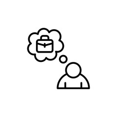 Workaholic outline icons, minimalist vector illustration ,simple transparent graphic element .Isolated on white background