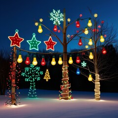 Christmas lights with amazing color combinations, xmas LED lights, kids gifts.