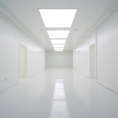 Fototapeta premium psychiatry , one empty white room, clean, insane room, artwork