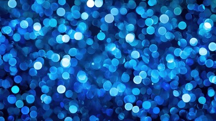 Abstract Blue Bokeh Background: Dazzling Lights and Festive Sparkle