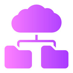 cloud storage gradient icon