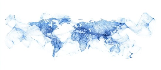 Obraz premium Global Network: A Digital World Map