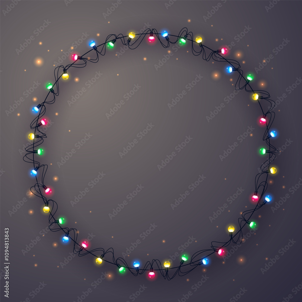 Canvas Prints light garland ring vector image