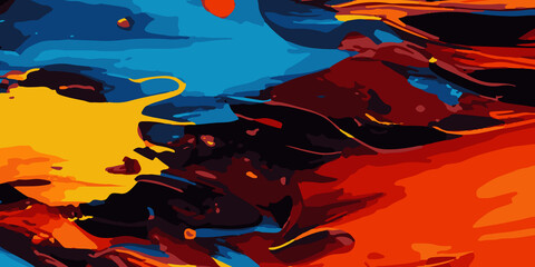 vibrant color mix background abstract wallpaper. This design features a dynamic blend of colorful paint strokes and splashes, creating a captivating, modern visual. Halloween design element concept.