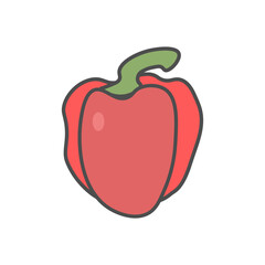Red pepper vector illustration on a white background