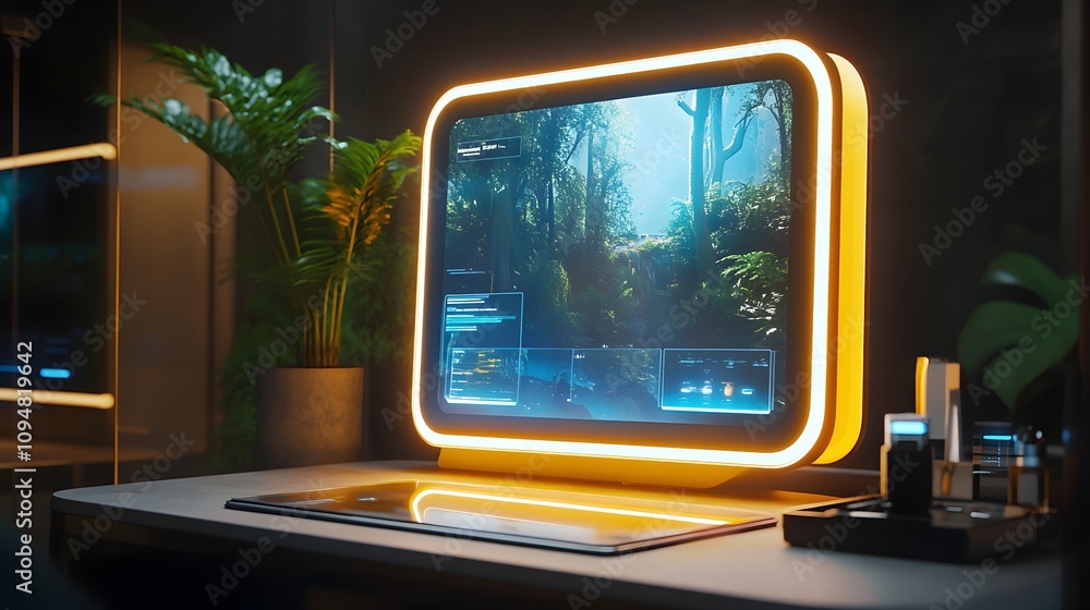 Poster multi-functional smart mirror with touch screen