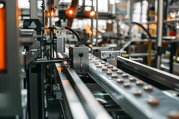 Automated manufacturing process in a modern facility