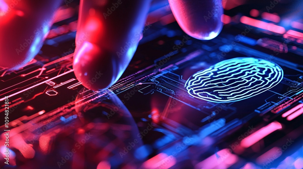 Aufkleber biometric verification process with digital elements