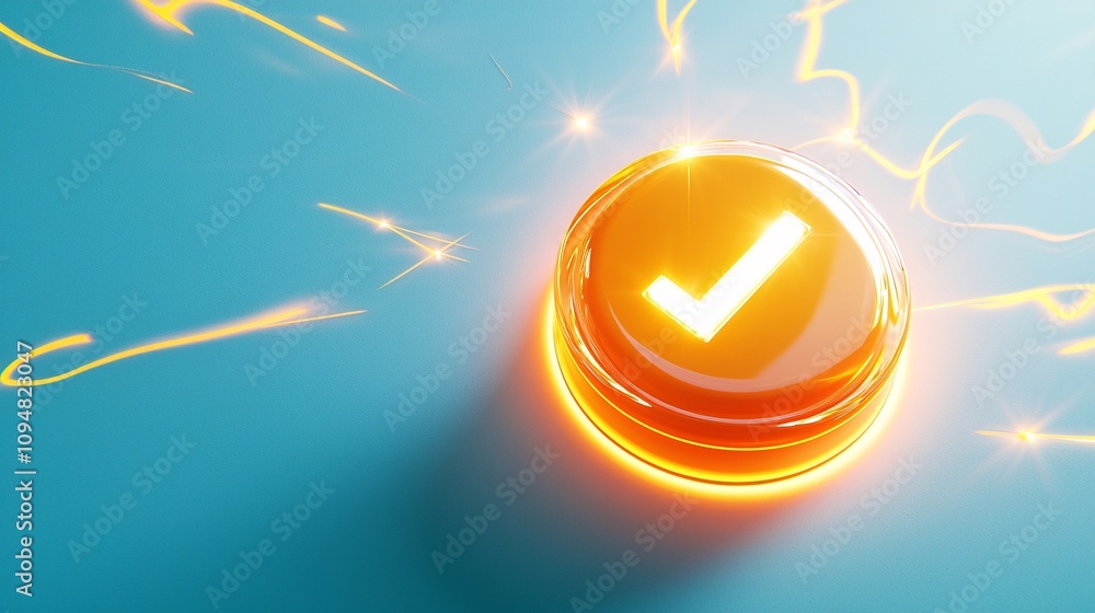 Poster bright submission button with highlighted effect