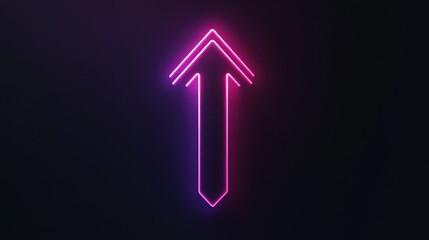 Neon Arrow pointing upwards