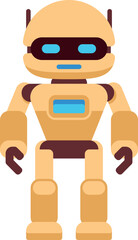 Robot flat icon. Cyborg character. Futuristic machine