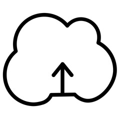 Cloud Clouds Upload Line Icon